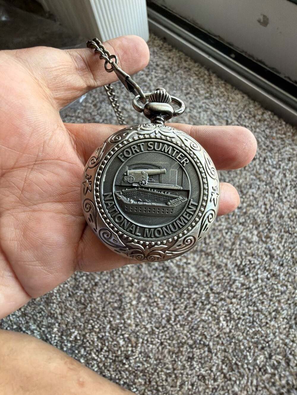 Fort Sumter National Monument Souvenir Quartz Pocket Watch (#s008)